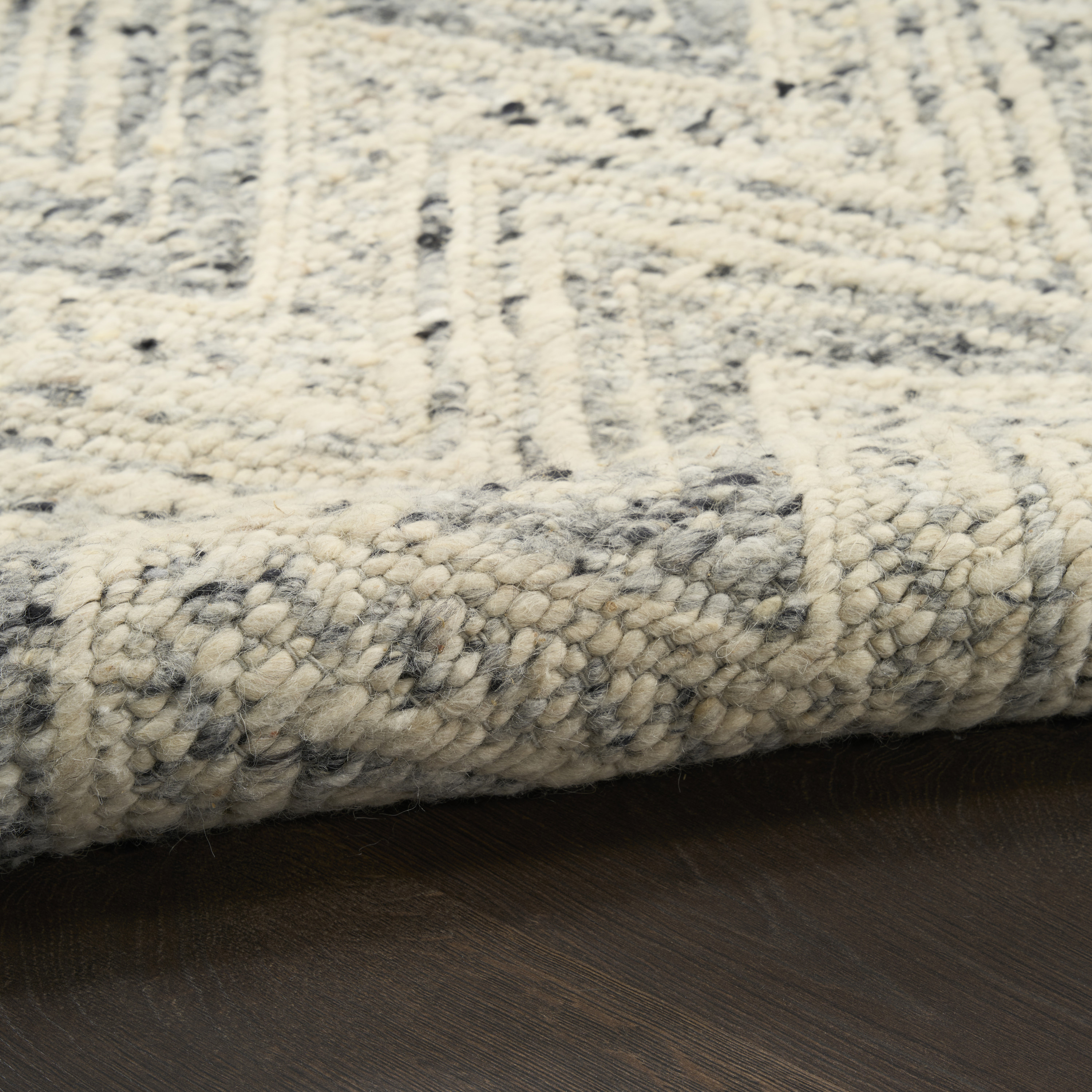 DKNY Pure Purl 8'6" x 11'6" Denim Ivory Modern Indoor Rug