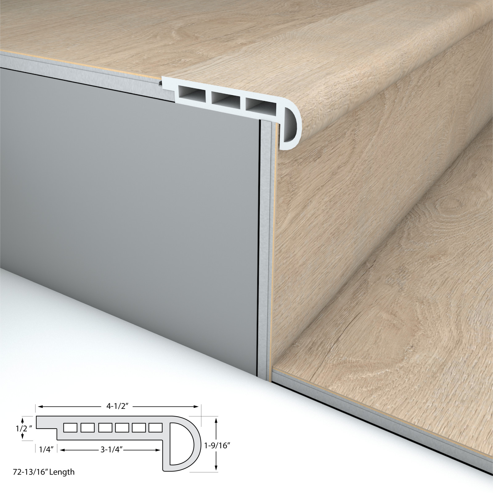 Hermosa Coast Cali Vinyl Stair Nosing Flush view 3