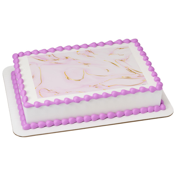 Pink Marble PhotoCake® Edible Image®