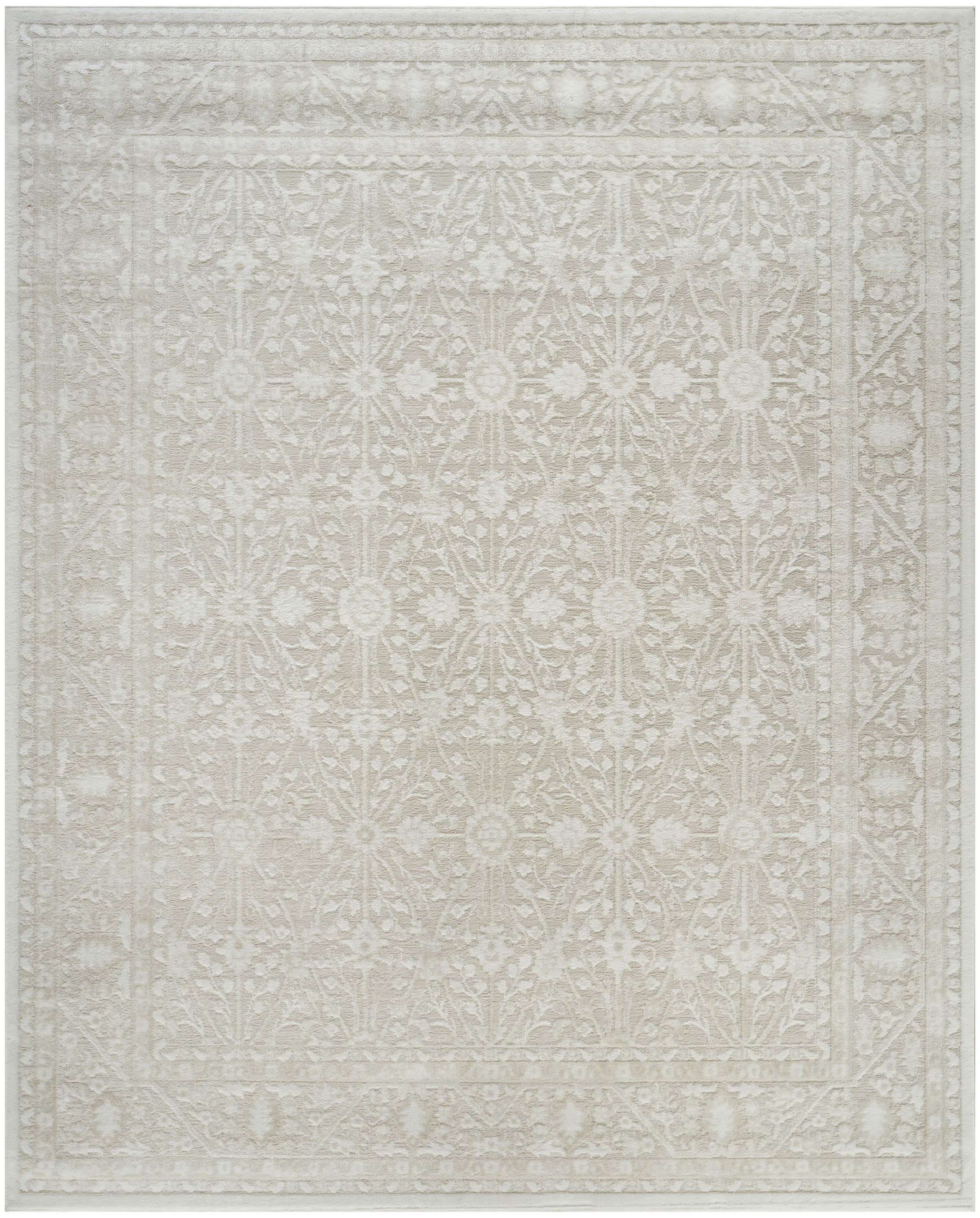 Nourison Dekor 7'10" x 9'10" Ivory Beige Vintage Indoor Rug