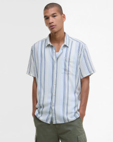Westsand Striped Short-Sleeved Shirt Bleached Blue