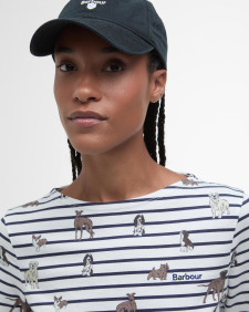 Bradley Striped Long-Sleeved T-Shirt Dog Print