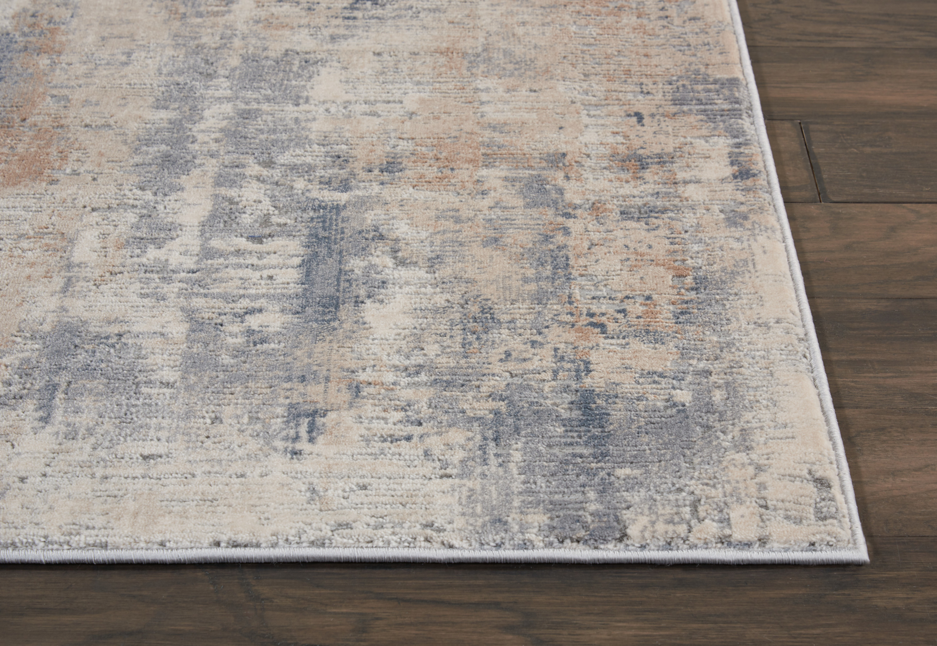 Nourison Rustic Textures 2'2" x 7'6" Beige Grey Modern Indoor Rug