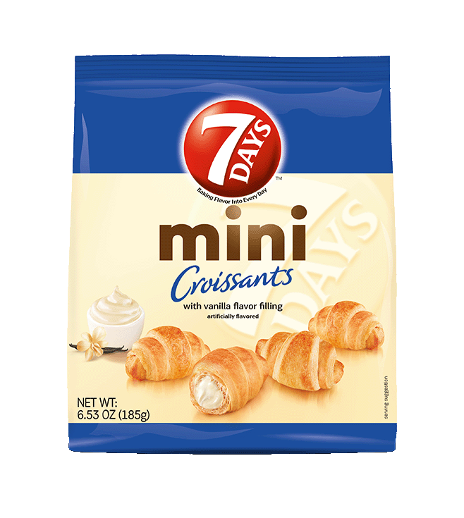 7Days Soft Baked Mini Croissants with Vanilla Filling, 6.53oz