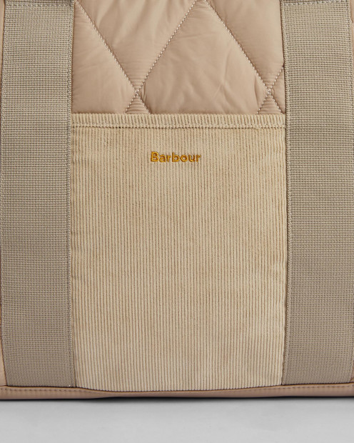 Healy Quilted Tote Bag Light Sand