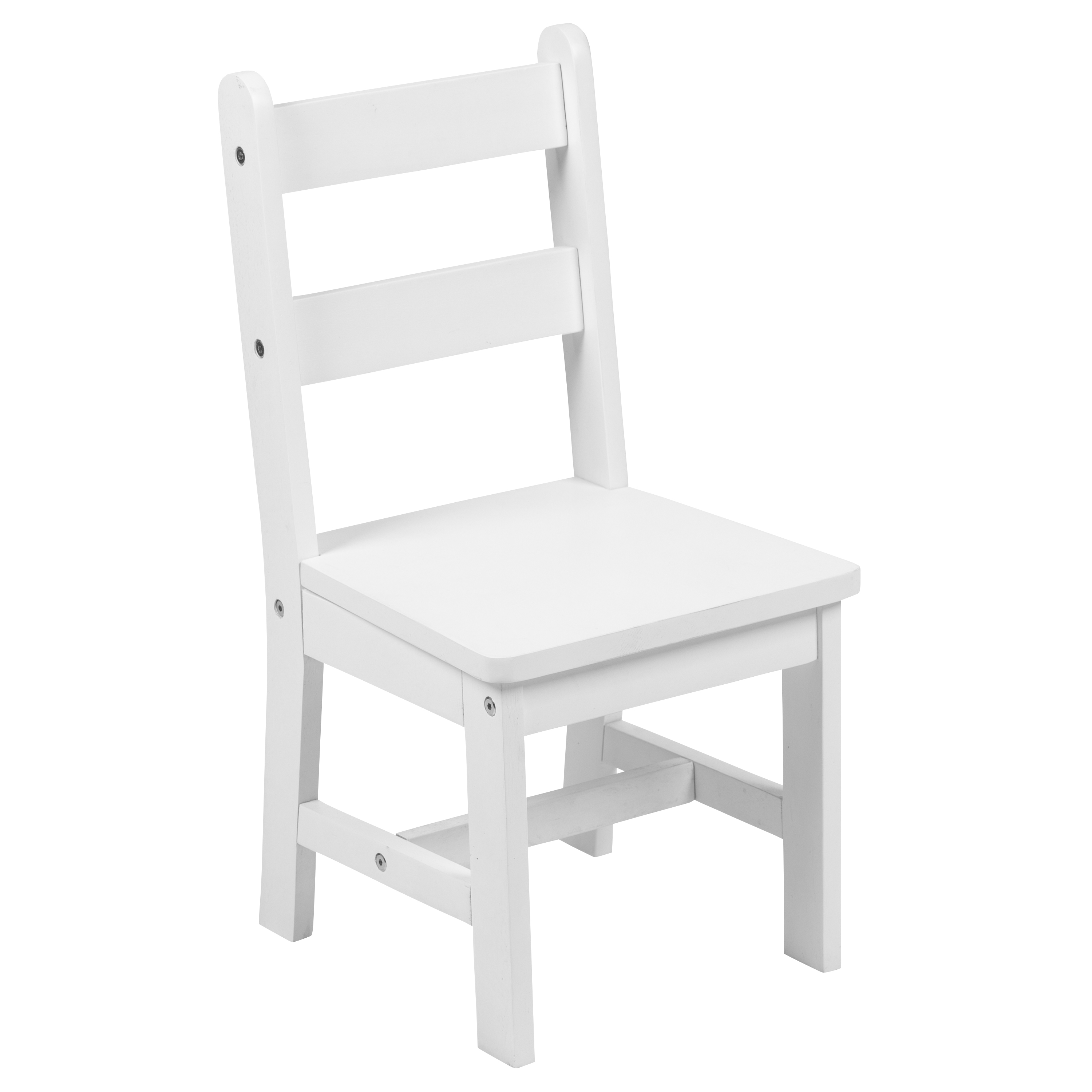 Juego de mesa y silla de madera maciza para niños de 3 piezas para sala de juegos, cocina - blanco - Imagen 37 de 37