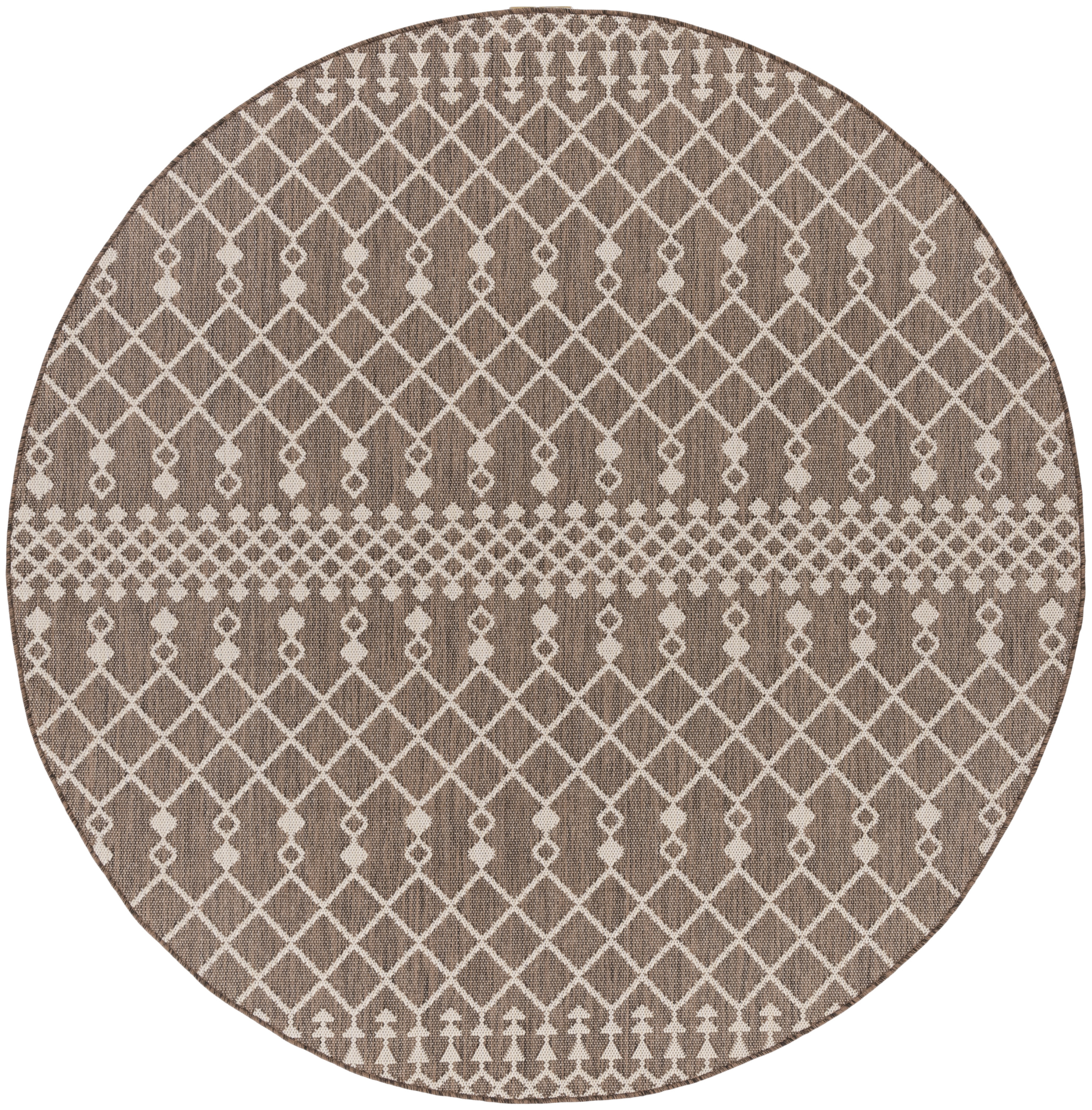 Nourison Positano 8' x Round Natural Modern Rug