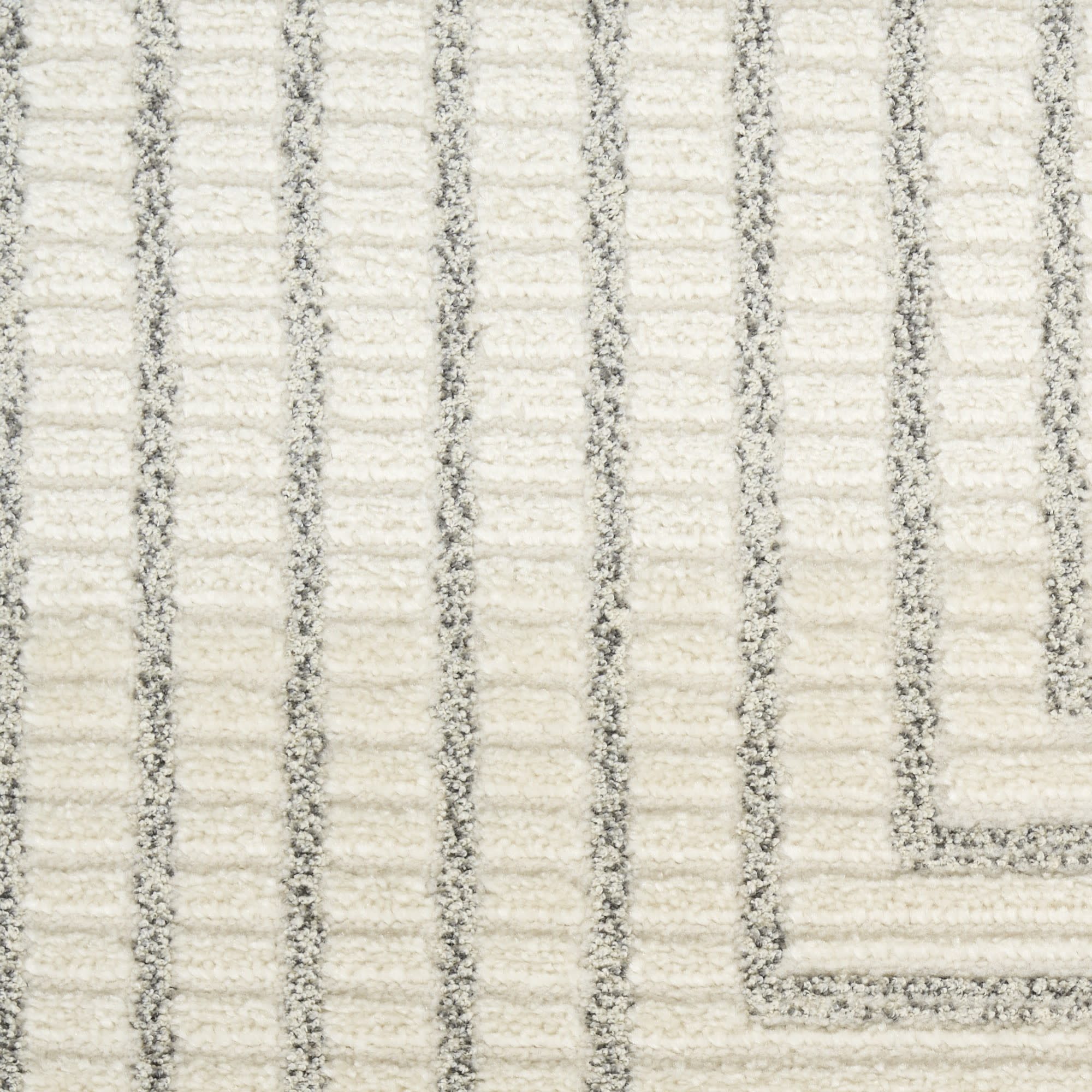 Nourison Ivory Hues 5'3" x 7'3" Ivory Grey Modern Indoor Rug