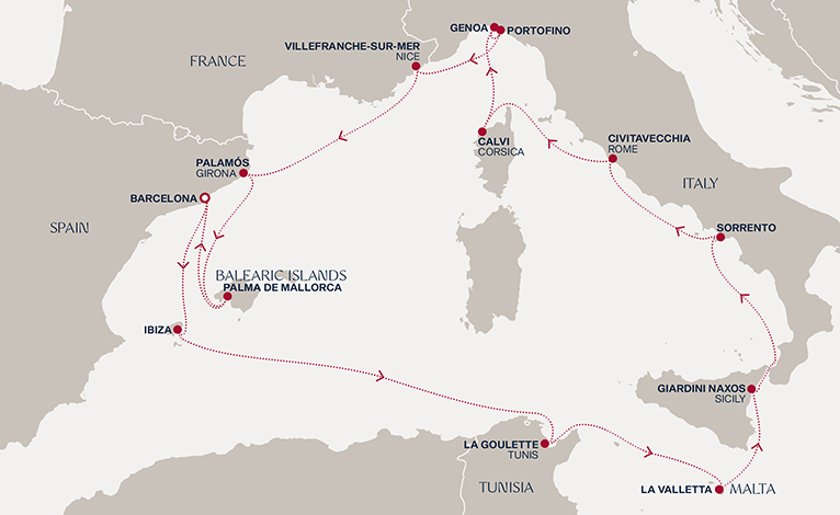 Itinerary map