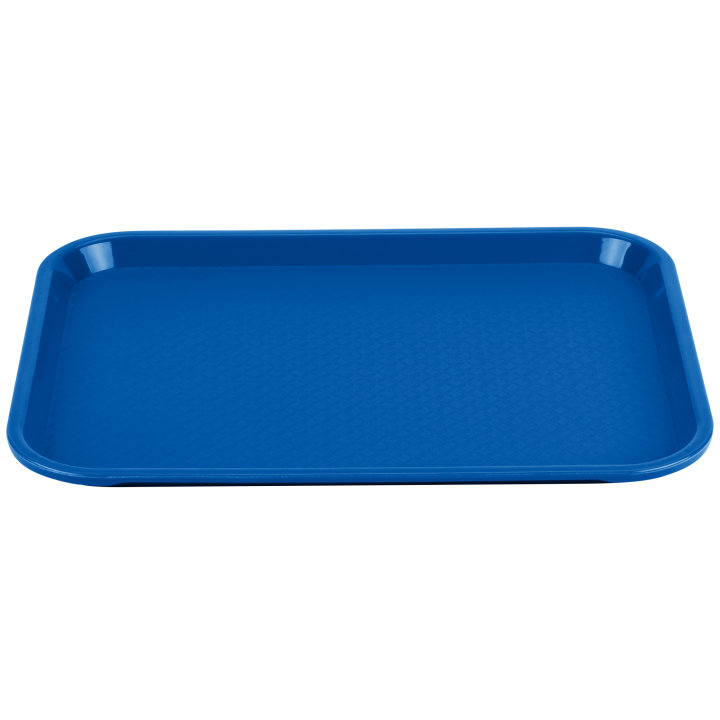 10" x 14" polypropylene fast-food tray in royal blue