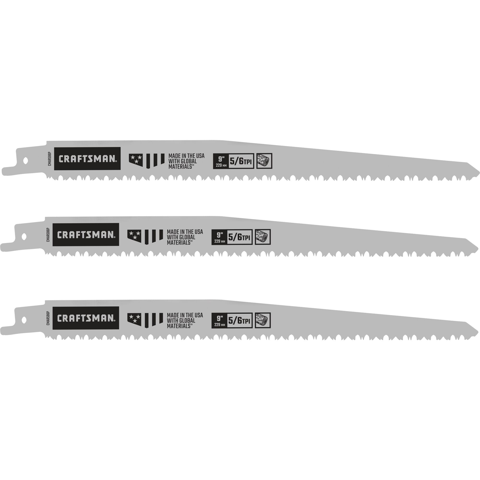 View of CRAFTSMAN Blades: Reciprocating Saw on white background