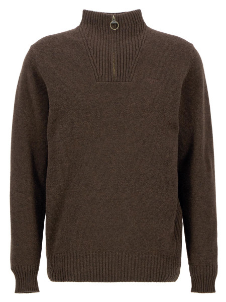 Maglione con mezza zip in lana d'agnello Essential