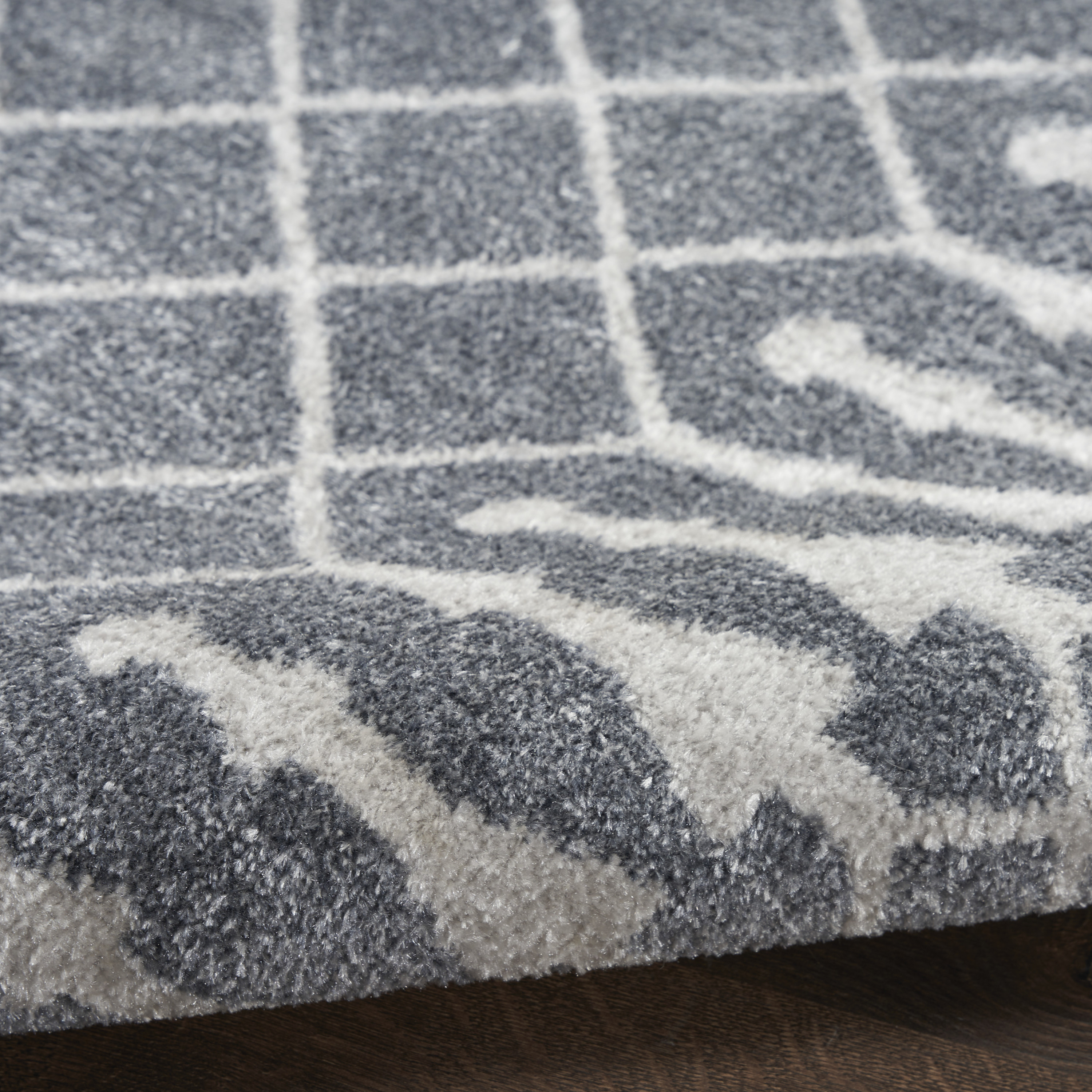 Nourison Astra Machine Washable 2' x 6' Denim Bohemian Indoor Rug
