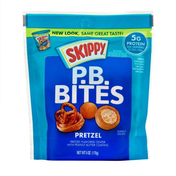 SKIPPY(r) P.B. Bites Pretzel, 6 oz  Pouch . C1CB - Front Center Inner Pack (Hi Res)