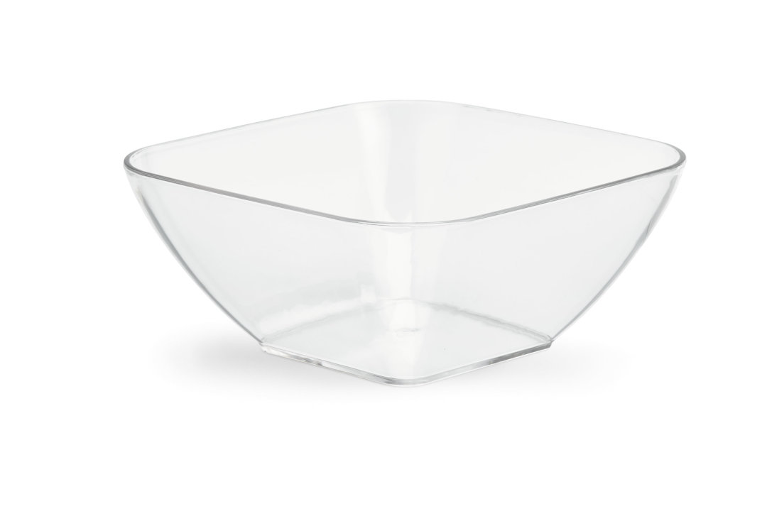 Large Square Clear Cubic Acrylic Bowls