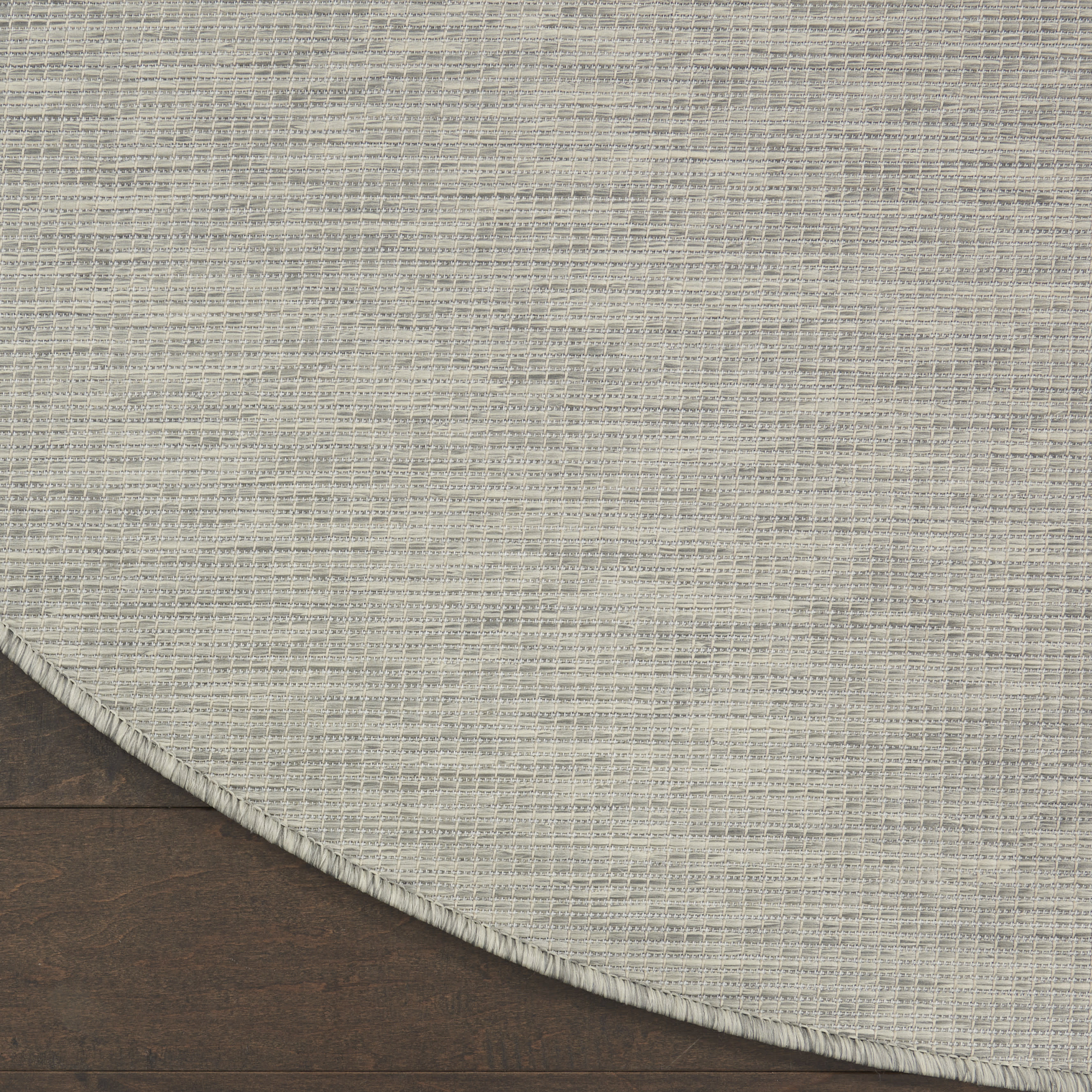 Nourison Positano 8' x Round Light Grey Modern Rug