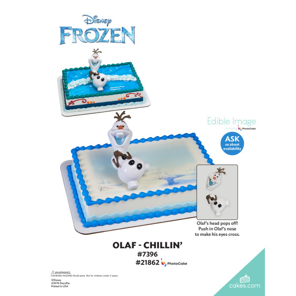 Frozen Olaf Chillin' The Magic of Cakes® PhotoCake® Enhanced Background and Icing Page