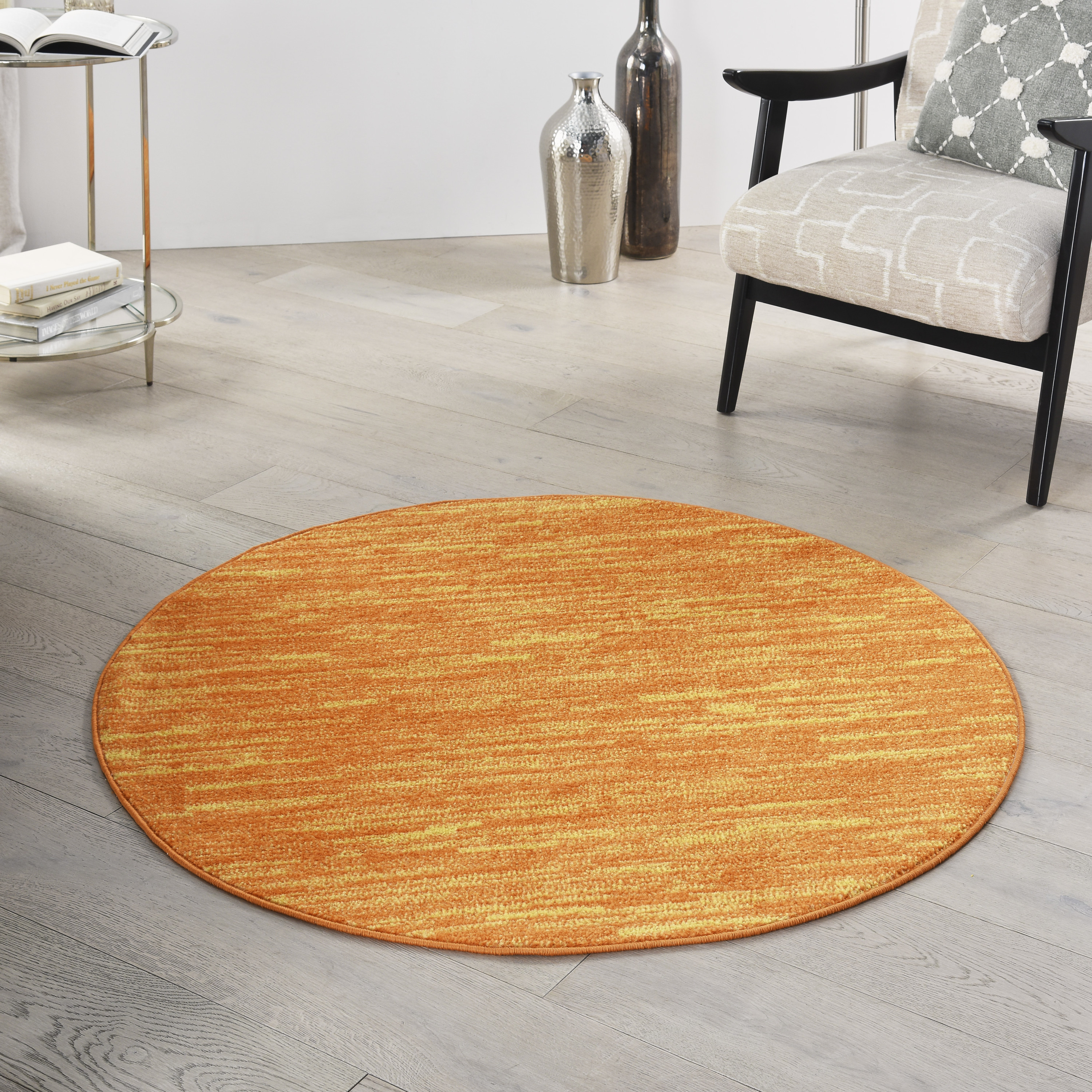 Nourison Nourison Essentials 4' x Round Sunburst Outdoor Rug