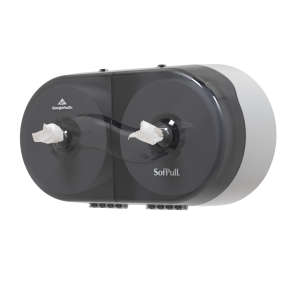 Georgia Pacific, SofPull Side-By-Side, Jumbo Bath Tissue Dispenser, Smoke