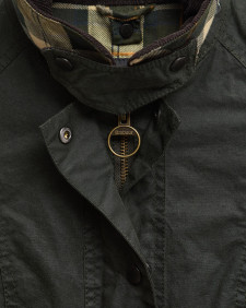Barbour Re-Loved Beadnell Waxed Jacket - Size 10 Sage