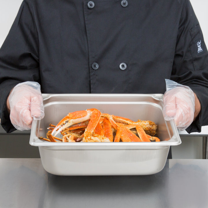 Half-size 4-inch-deep Super Pan® heavy-duty stainless steel transport pan