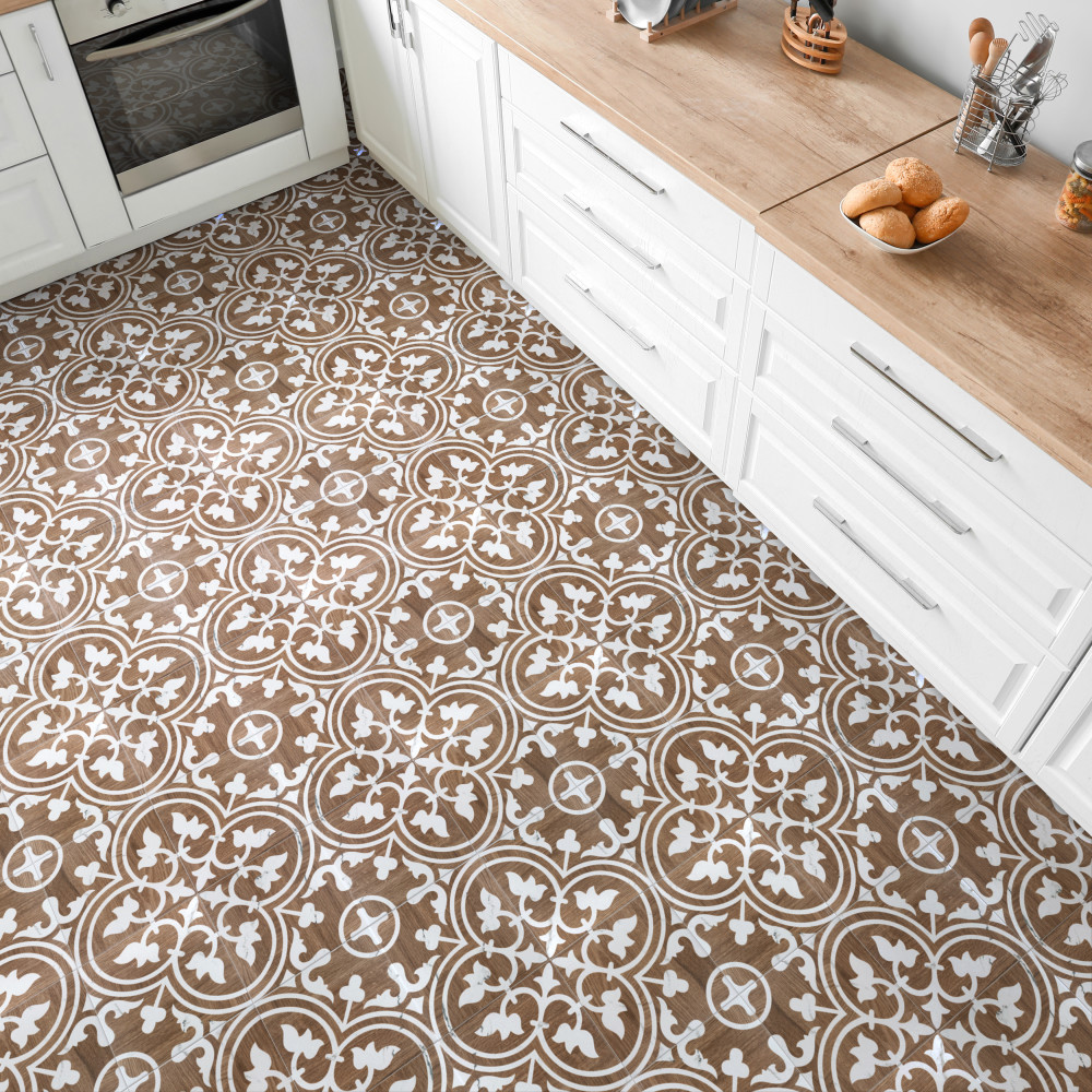 Llama Arte Loire Verso Noce 9-3/4 in. x 9-3/4 in. Porcelain Floor and Wall Tile