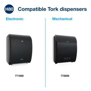 Tork, H80 Advanced, 1000ft Roll Towel, 1 ply, White