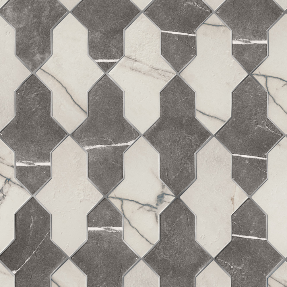 Istanbul Shield Checker 4-3/4 in. x 8-1/4 in. Porcelain Floor and Wall Tile