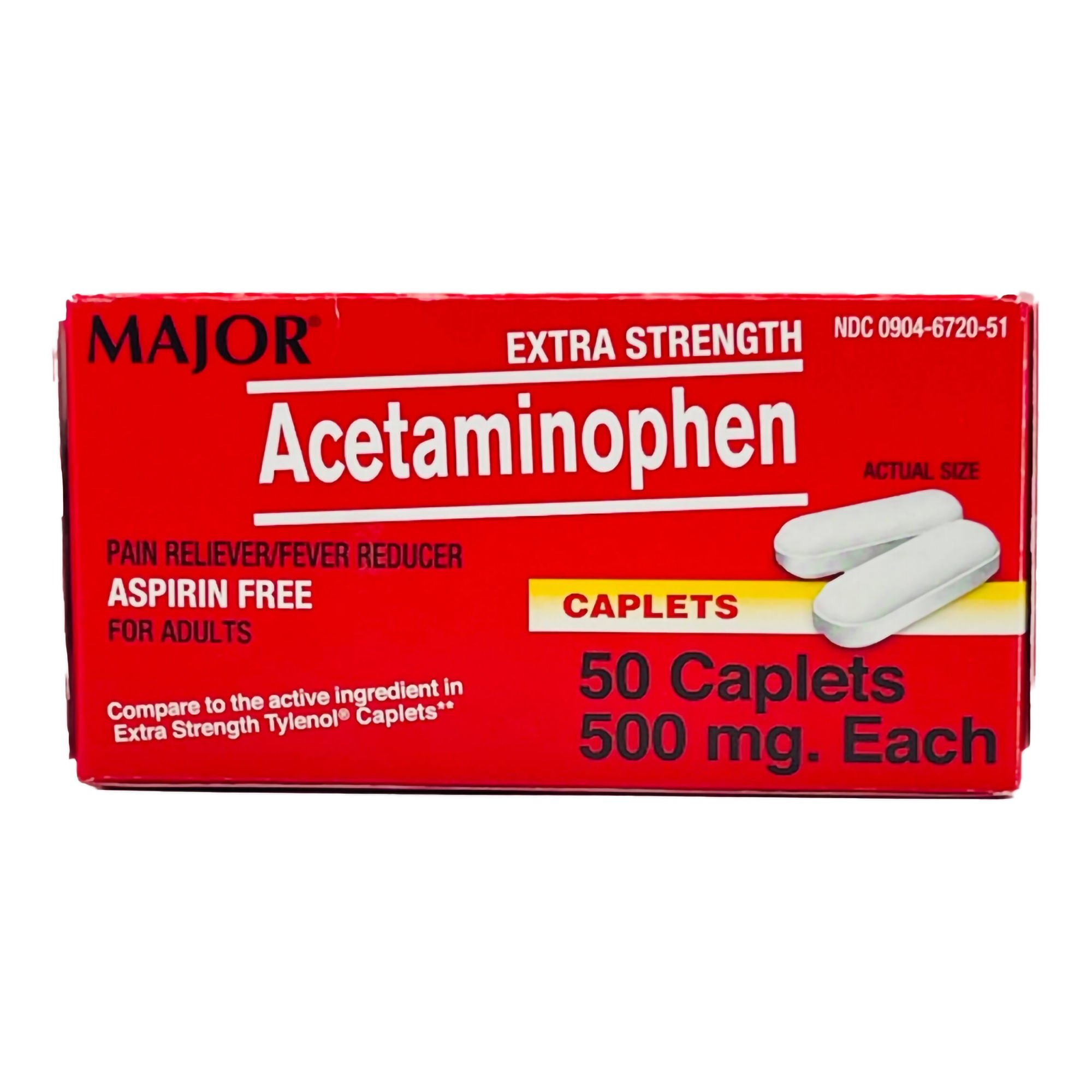 Major Pharmaceuticals ACETAMINOPHEN, TAB 500MG (50/BT)