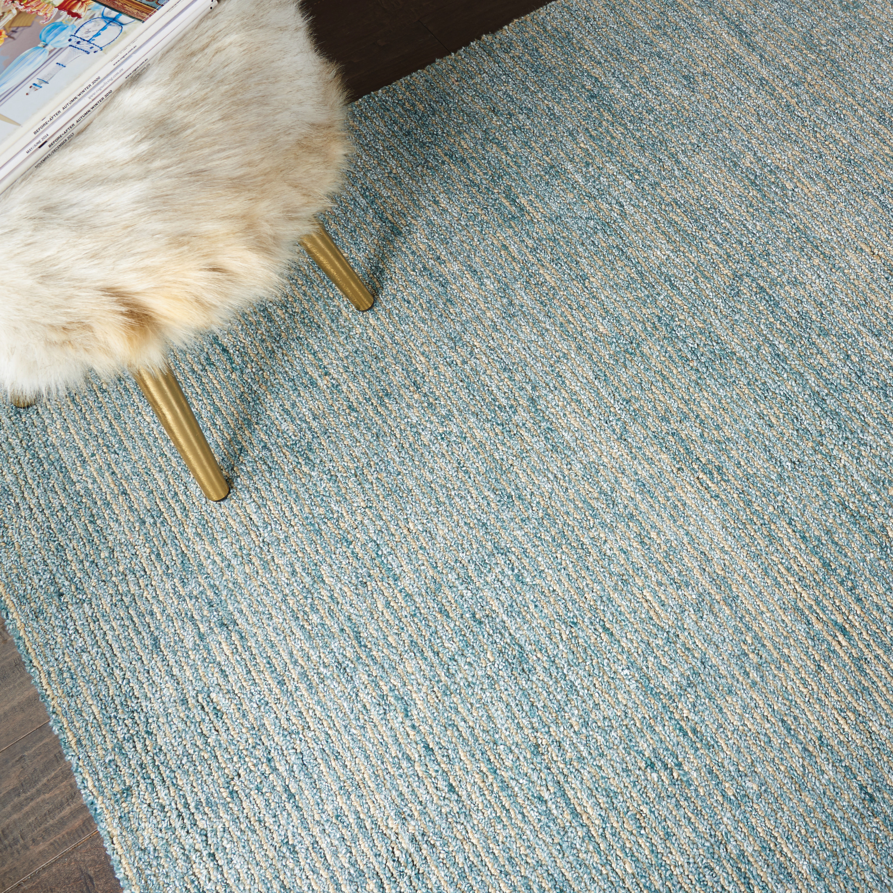 Nourison Weston 3'9" x 5'9" Seafoam Modern Indoor Rug