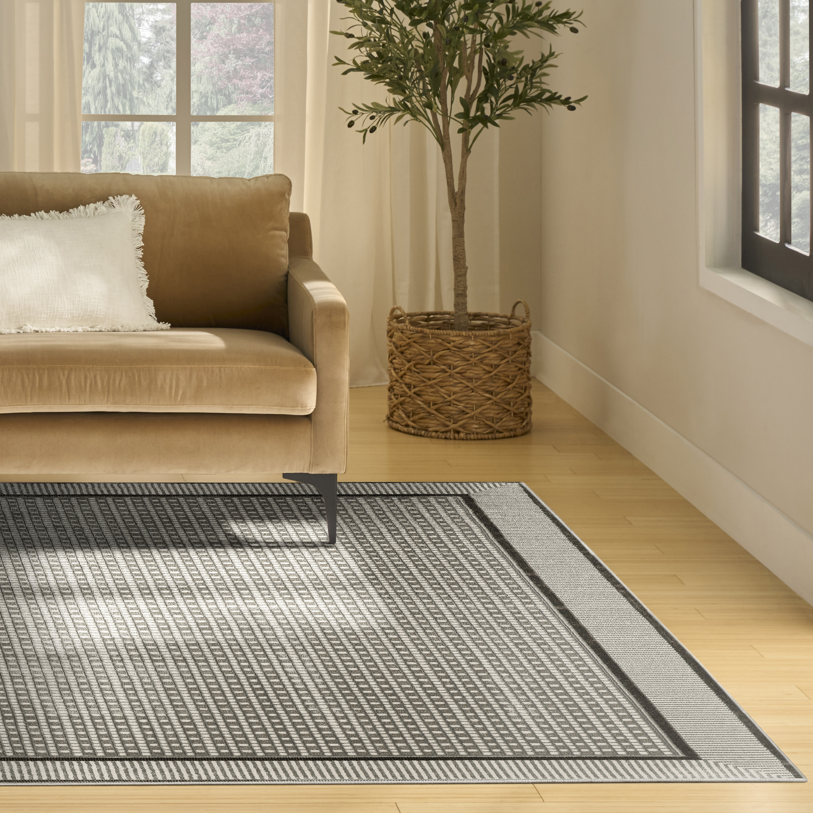 Nourison Nordic 8' x 10' Ivory Grey Modern Indoor Rug