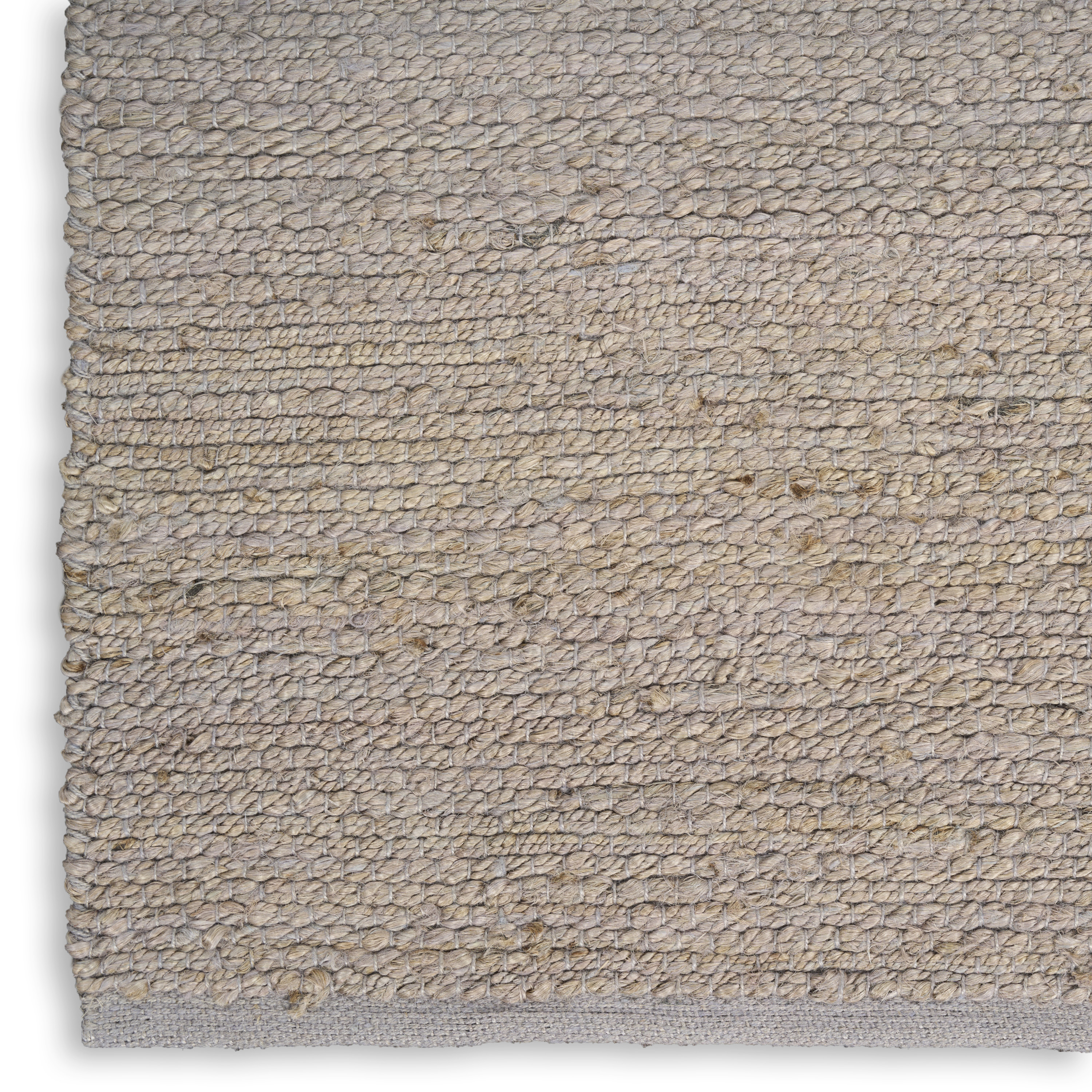 Nourison Natural Jute 2' x 6' Grey Farmhouse Indoor Rug