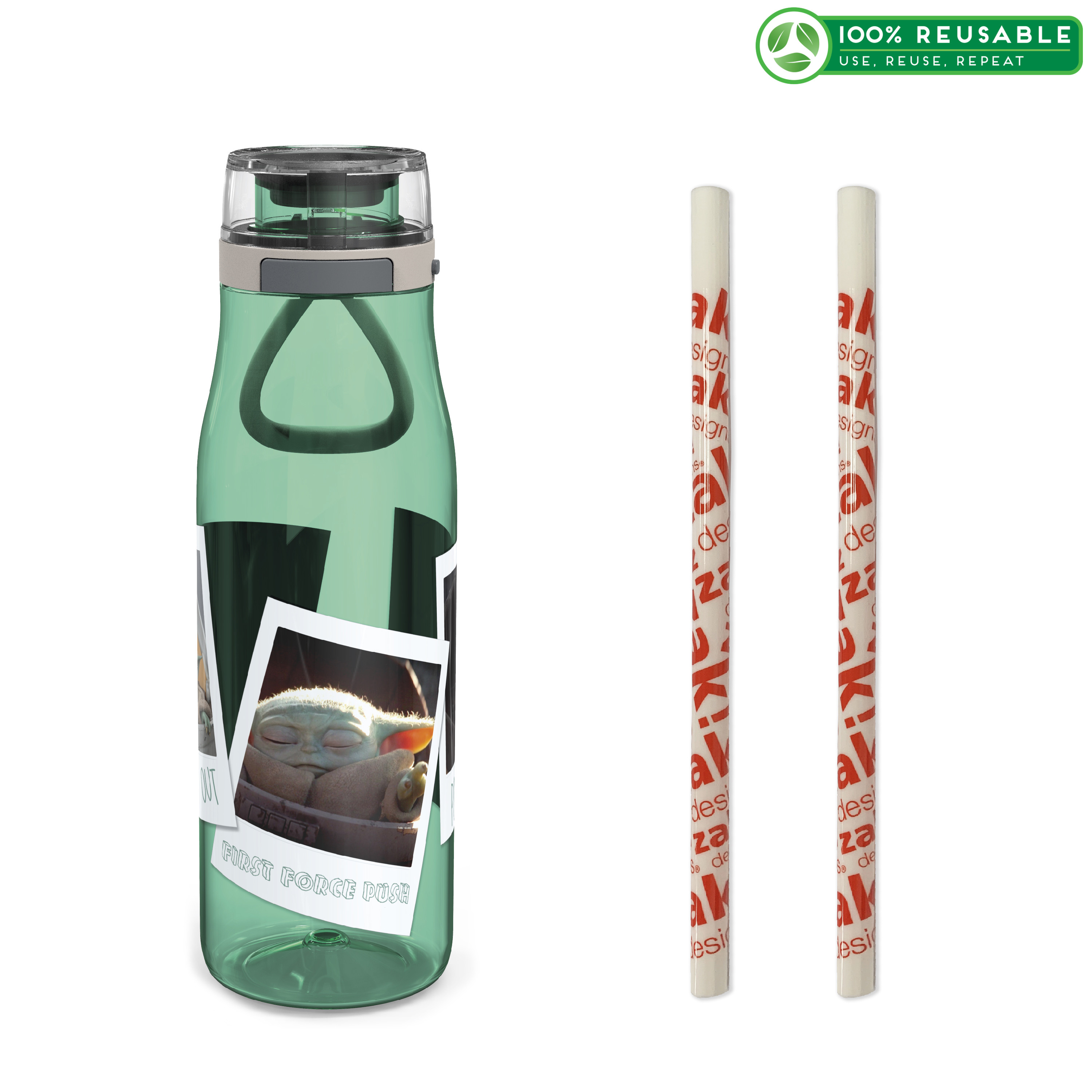 Star Wars: The Mandalorian 25 ounce Water Bottle, The Child, 3-piece set slideshow image 1 Star Wars: The Mandalorian 25 ounce Water Bottle, The Child, 3-piece set slideshow image 1