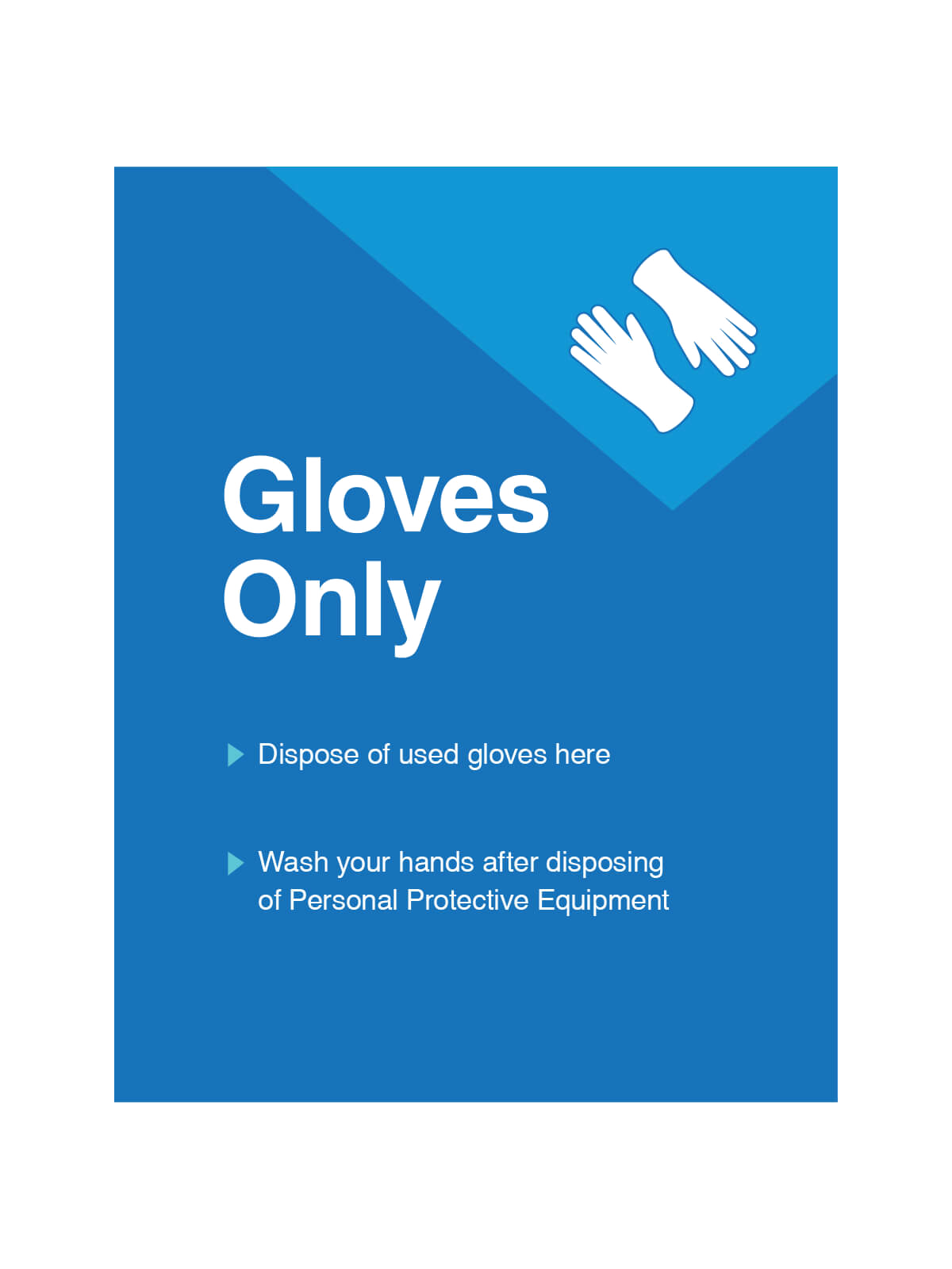 WASTE WATCHER – Sign – Gloves Only – Blue