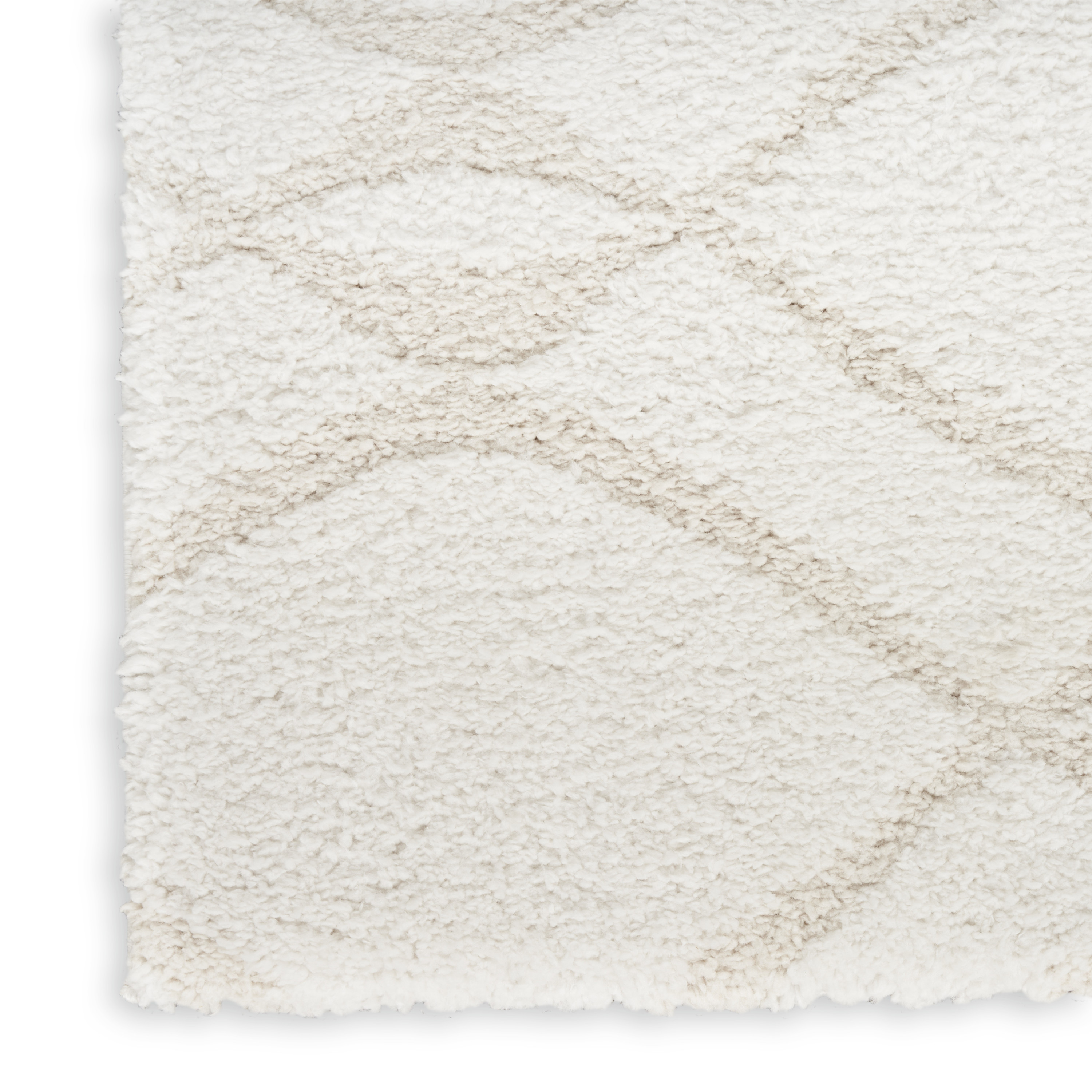Nourison Modern Shag 5'3" x 7' Ivory Beige Modern Indoor Rug