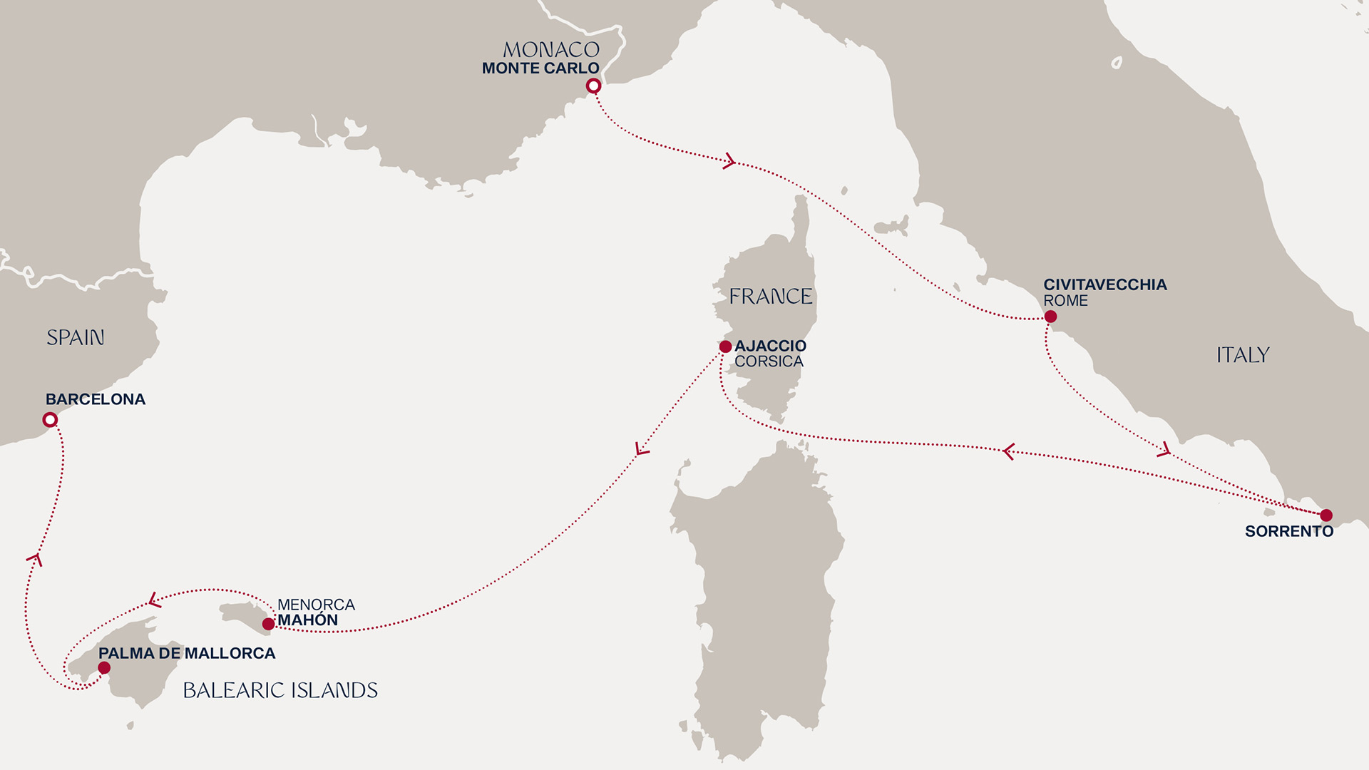 Itinerary map