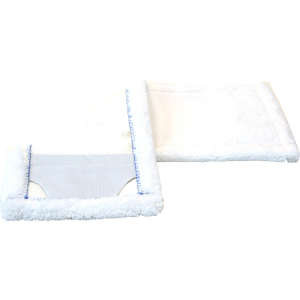 Hillyard, Trident, Short Nap Microfiber Pocket Mop, 18"W, White