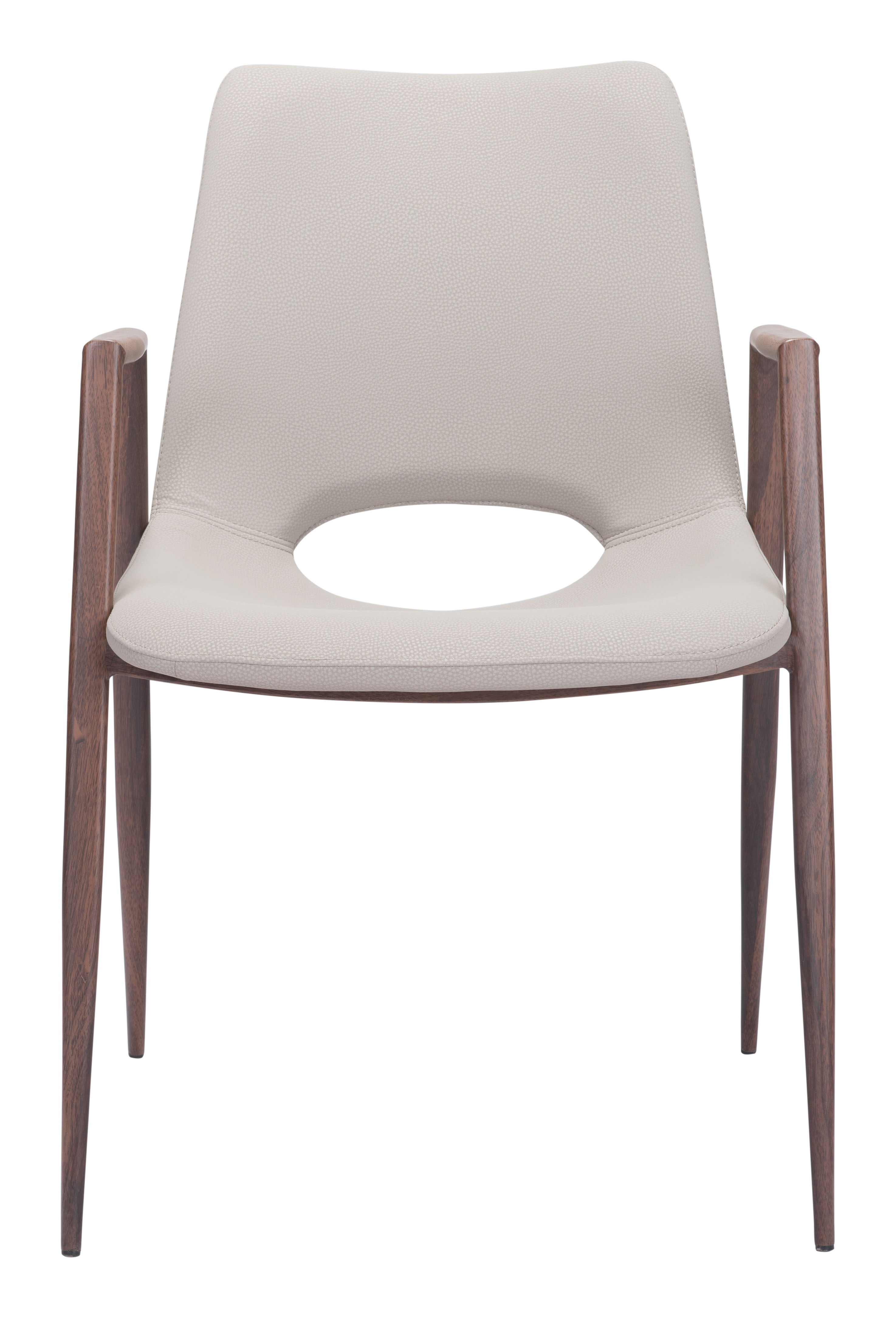 Desi Dining Chair (Set of 2) Beige & Walnut product image
