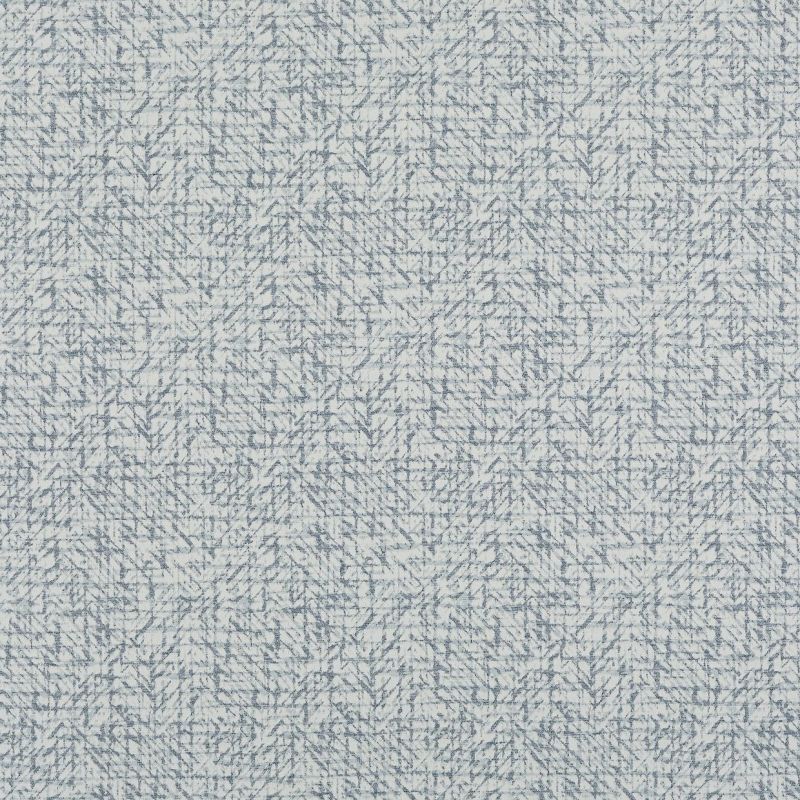 Light-blue, leaf-motif woven fabric swatch lies flat, forming a subtle repeating texture; photographed as an evenly lit close-up serving as a neutral background.