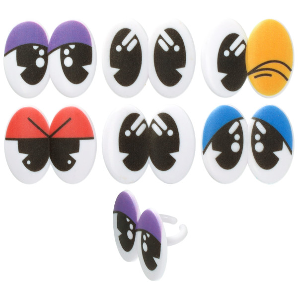 Doodle Eyes Cupcake Rings