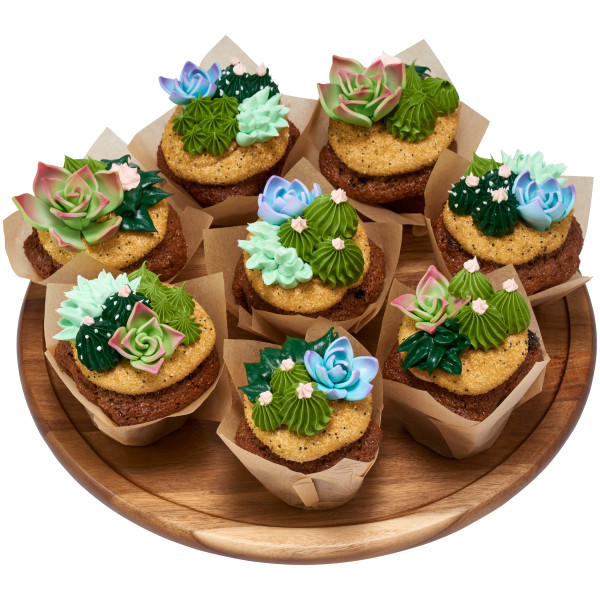 Purple Succulents Gum Paste Flowers