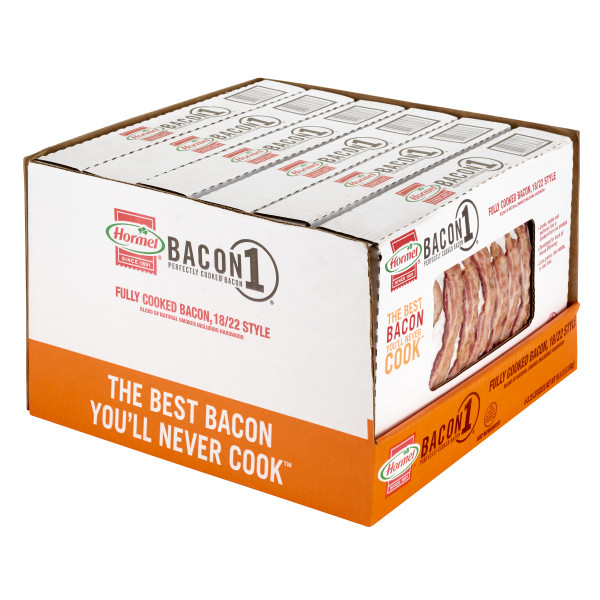 HORMEL(r) BACON 1(tm) 18/22 Style 144 Sli, 6pc. . C1RM - Front Right Open Case (Hi Res)