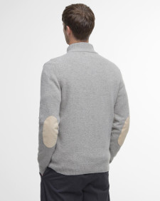 Essential Elbow Patch Jumper Stone