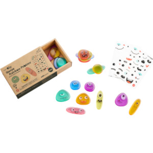 Translucent Rainbow Pebbles Emotion Sorting Set, 18 Pieces