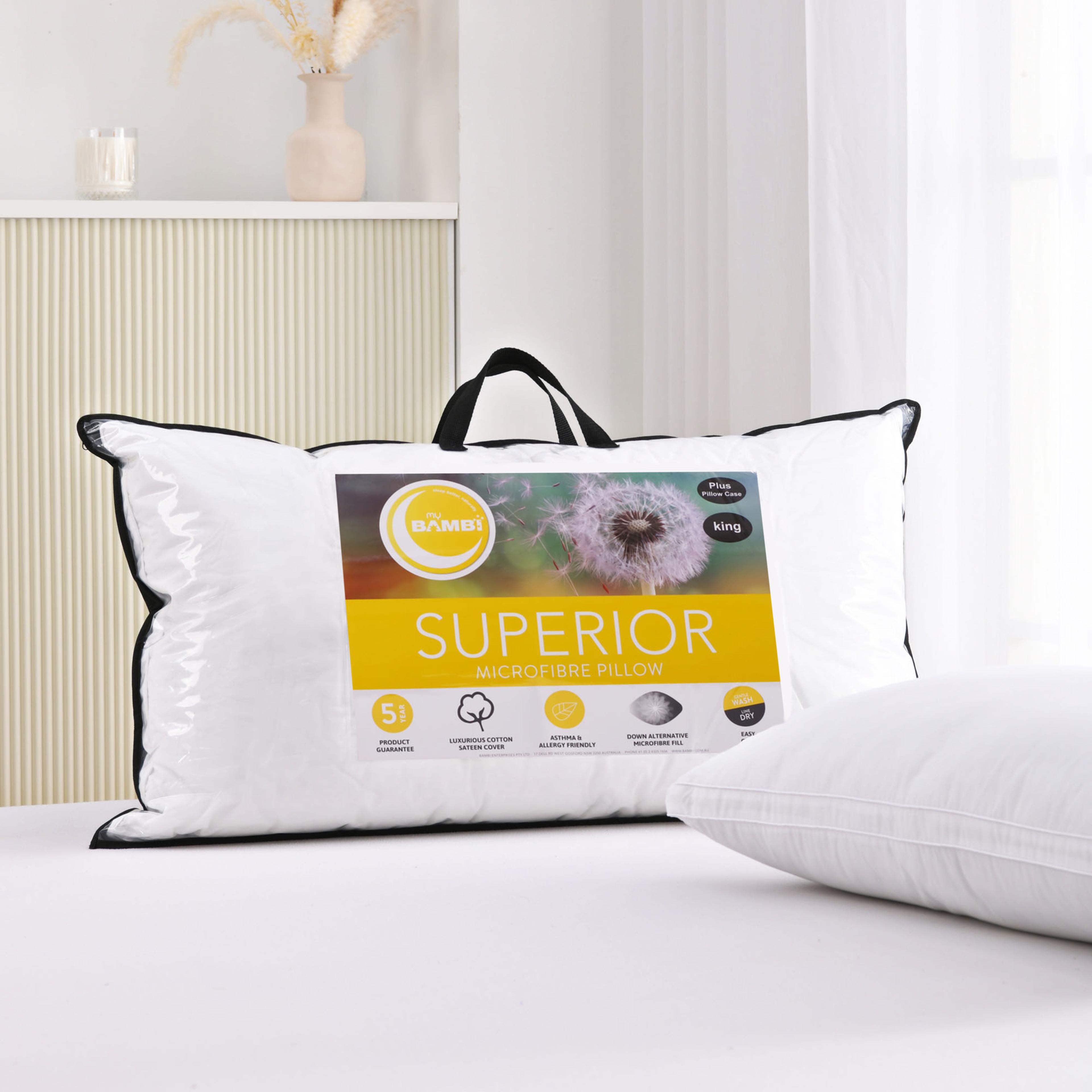 Product image of the  Bambi Superior Microfibre Pillow from Forty Winks