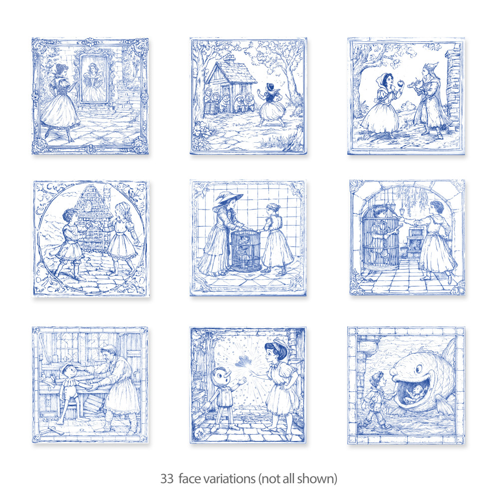Once Upon A Tile 9-3/4 in. x 9-3/4 in. Porcelain Floor and Wall Tile