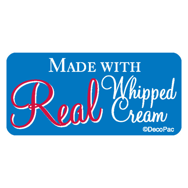 Real Whipped Cream Promotional Label