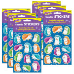 TREND Colorful Hedgehogs Sparkle Stickers&reg;, 24 Per Pack, 6 Packs T-63365-6