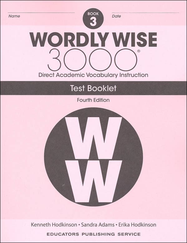 Wordly Wise 3000 Book 3 Test Book, 4th Edition