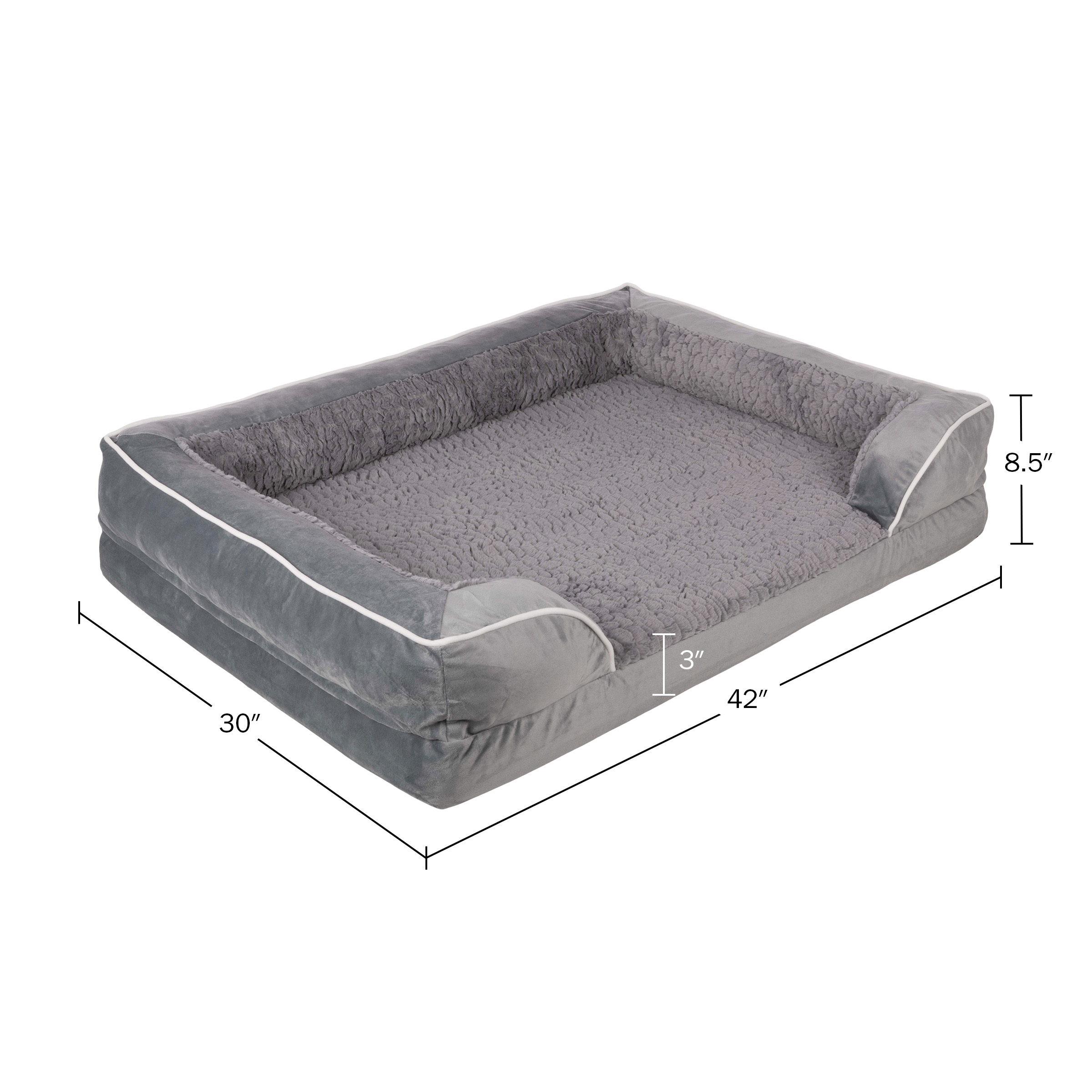 Orthopedic Dog Bed 42in Couch Extra Large Dog Bed for Pets up to 65lbs